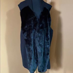 Alfini women fur sweater vest